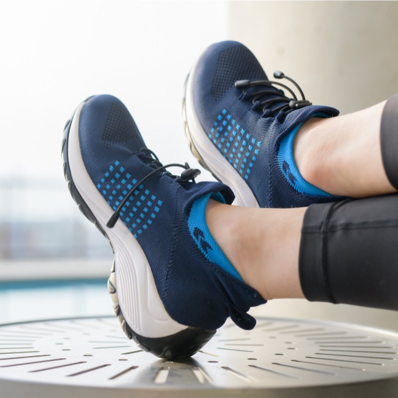 Ortho Stretch Cushion Shoes - White Blue