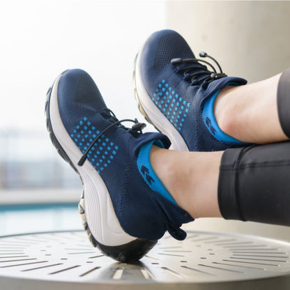 Ortho Stretch Cushion Shoes - White Blue